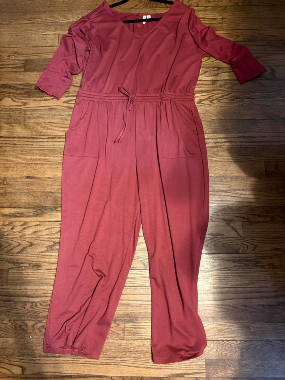 Live -Well Woman’s Rust Red Drawstring Jumpsuit